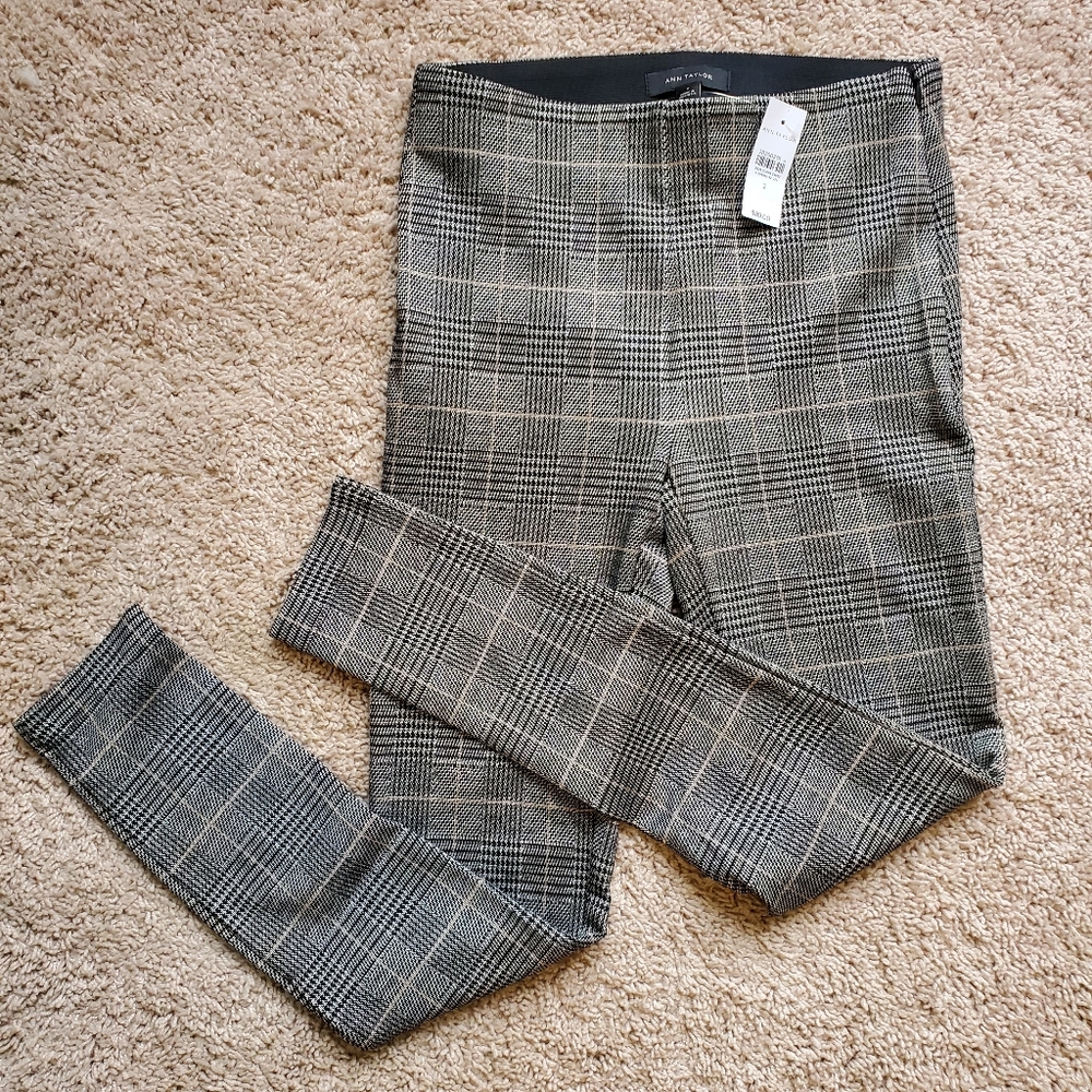 Ann Taylor leggings side zip flat front